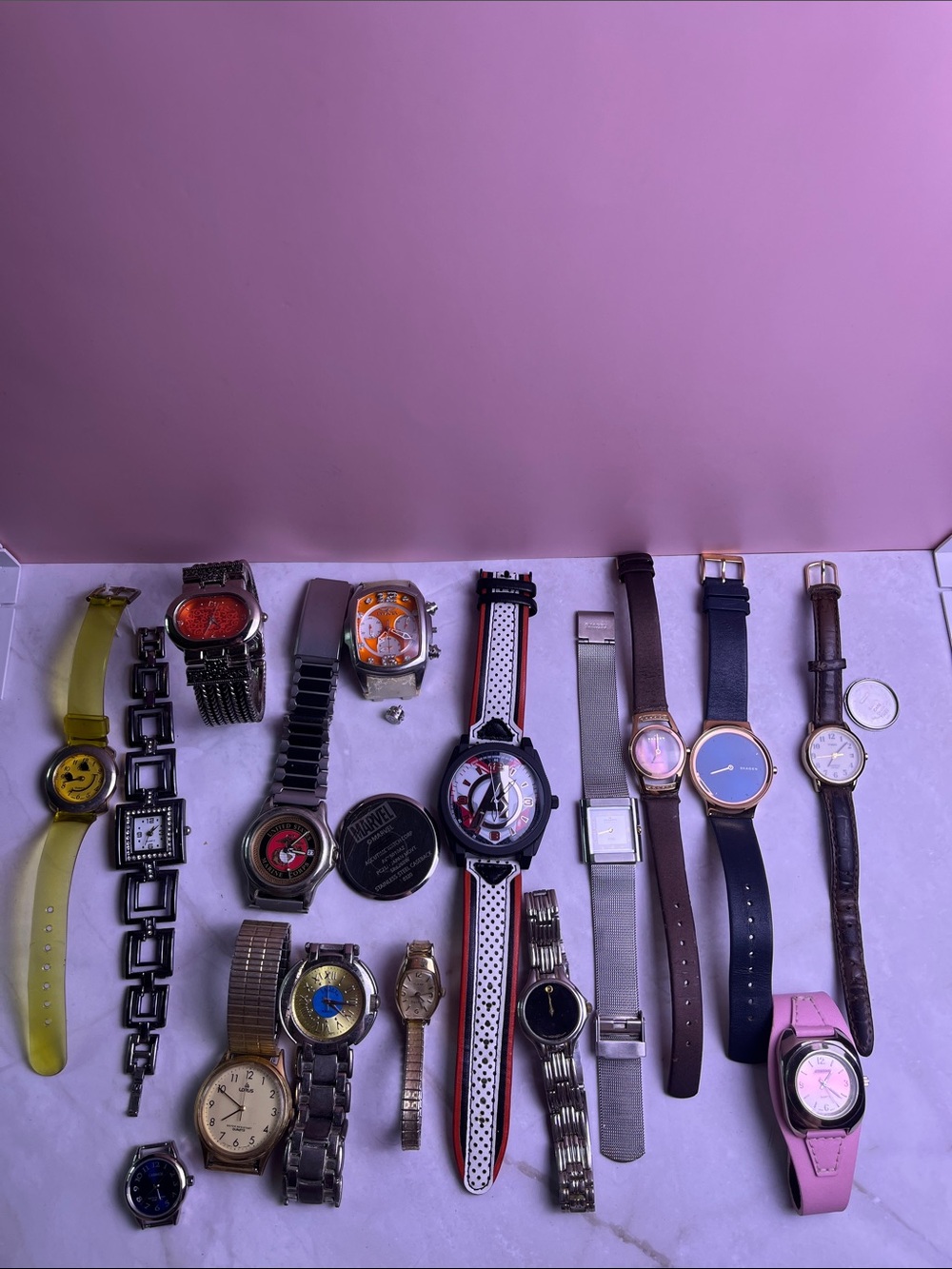 18 Assorted Wrist Watches Parts- Repair- Working